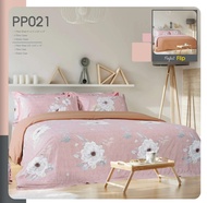 ✨ ซาตินพลัส Satin Plus ✨ผ้าปู ไม่รวม ผ้านวม 3.5 ฟุต / 5 ฟุต / 6 ฟุต รุ่น PP คลุมโทน ลายพิมพ์ สีสีนสด