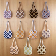 B484 Hand-Knitted Wool Bag Sunflower Fashion Vintage Style For Thai Girls