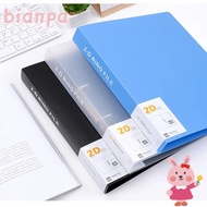 BIANPMY Binder File Folder, D-shaped 2 Holes Transparent Folder,  Office Document Plastic Lever Arch