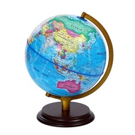 Wooden Stand World Globe Ball Student Educational Tool Desktop Ornament Birthday Gift