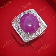 ❤️‍🔥 แหวนทับทิม ล้อมเพชร แหวนเงินแท้ พลอยทับทิมสตาร์ (CZ) YTG-4600