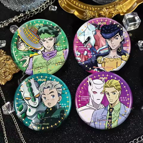 Higashikata Josuke Kishibe Rohan Yoshikage Kira Cosplay Cartoon Badge Itabag Button Brooch Pins Back