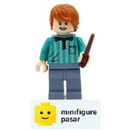 hp231 Lego Harry Potter Half-Blood Prince 75969 - Ron Weasley Minifigure w wand - New
