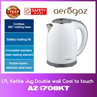 Aerogaz AZ-1708KT 1.7L Kettle Jug Double wall Cool to touch WITH 1 YEAR WARRANTY
