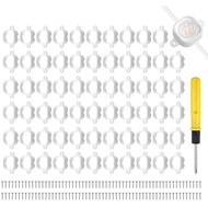 65 Pcs Outdoor Light Mounting Clips for Govee H706 with 130 Screws Light Clips Compatible with Govee