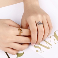 Unique Open Hands Hug Couple Ring