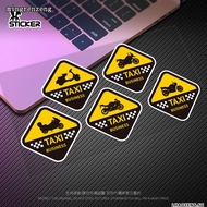 Ready Stock I Am a Motorcycle TAXI TAXI Helmet Sticker Motorcycle Funny Reflective Car Sticker Scratch Cover Sticker