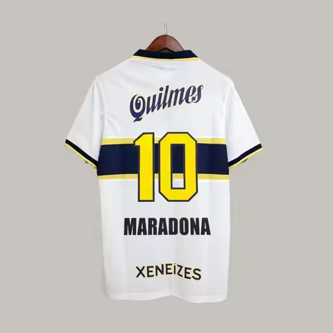 Classic Retro Hot Selling Boca Juniors Jersey Men's Sports Casual T-shirt Short Sleeved Comfortable 