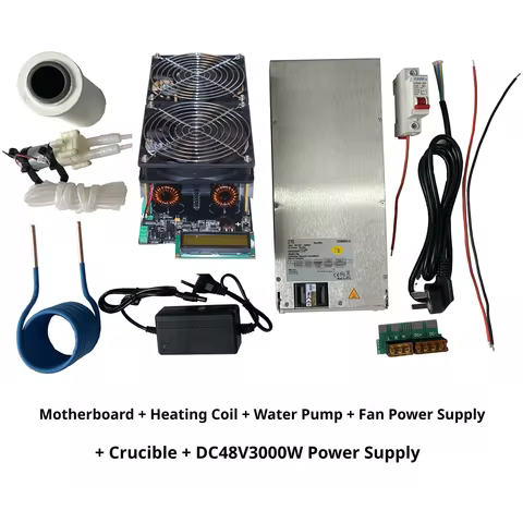 2500W ZVS High-frequency Induction Heating Machine, 3000W High Power Induction Heater 5000W with Bui