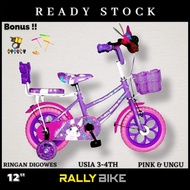 sepeda anak perempuan roda 4 ukuran 12 usia 2 sampai 3 tahun