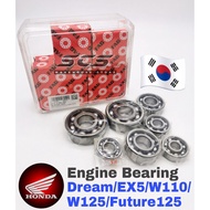 FAG KOREA C3 Engine Bearing Set Enjin 100% ORIGINAL EX5 Dream Class 1 High Power Wave W110 W125 FUTU