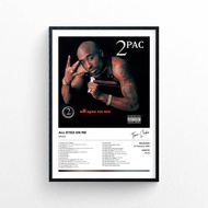 2Pac - All Eyez On Me Unframed Poster Print | Polaroid Style | Album Cover Artwork
