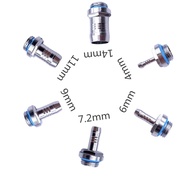 ๑✑✑ 6pcs PC Water Cooling Barb Fitting Two-Touch Fitting G1/4 Thread Barb Connector for Computer Coo