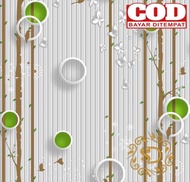 WALPAPER STIKER DINDING MOTIF ULIR PUTIH SILVER 45 CM X 8 METER | ANTI AIR | SOLUSI DEKORASI Wallpap