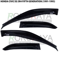 Honda Civic EG SR4 Fifth Generation (1991-1995) Big (15cm Width) Window Door Visor Air Press Wind Deflector