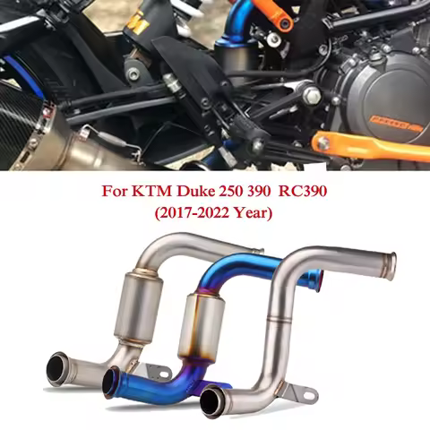 For KTM 250 390 Duke RC390 Exhaust Middle Link Pipe Duke390 Motorcycle Exhaust Pipe Duke250 Decat Pi