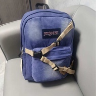 Jansport Denim Backpack Unisex Student Schoolbag Large Capacity Computer Bag Leisure Travel Backpack