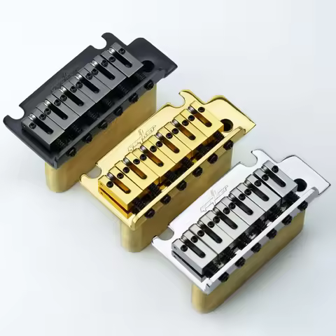 1 Set GUYKER 2 Post Point Electric Guitar Tremolo System Bridge Brass Saddle & Brass base & Spring G