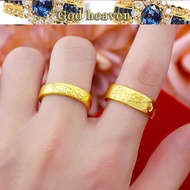 Wedding pure electric 916 gold sandblasting dragon and phoenix couple ring 916 gold couple models 99 ring salehot