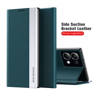 Bracket magnetic Leather Flip Case For Xiaomi Redmi Note 13 Pro Plus 5G  Anti Scratch Phone Shell On Redmi Note 13 Pro 5G  Protective Coque