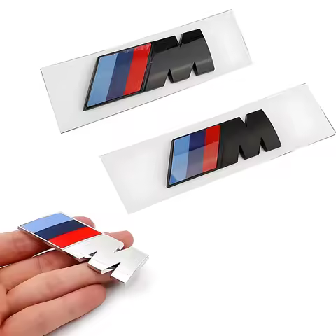 BMW M ABS Car Fender Side Emblem Rear Trunk Badge M Logo Sticker Accessories For M3 M5 M6 X3 E46 E90