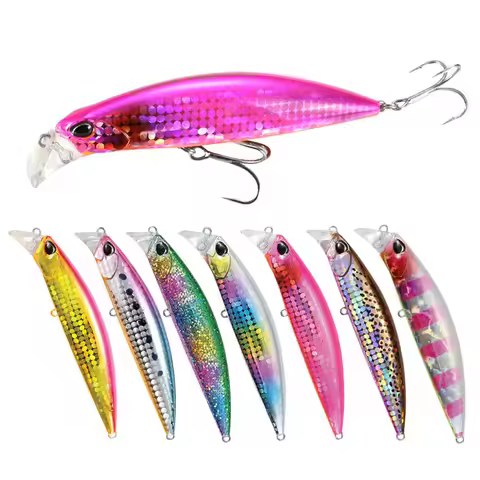 Sinking Minnow Bait 30g Fishing Lures Hard Bait with 3D Eyes for Fishing Tackle Deep Sea Fishing 1PC