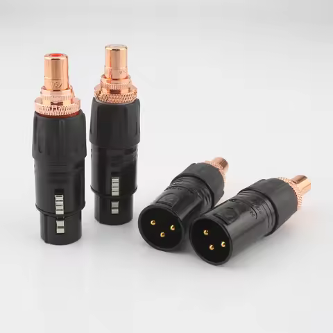 NEUTRIK XLR male to RCA Female Socket Adapter plated gold RCA plug XLR to RCA Female Socket Adapter 