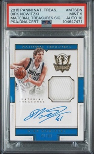 2015 Panini National Treasures Dirk Nowitzki Auto Card