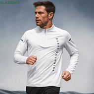BLAZESKY Men's Fitness T-shirt, Long Sleeved with Reflective Strip Sport Running Shirts, Sport Cloth