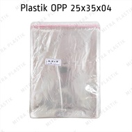 Plastik Seal OPP 25x35x04 (100 lembar) / Plastik Lem 25 x 35