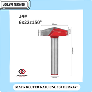 (JT) MATA ROUTER KAYU CNC BITS - ENGRAVING ROUTER BIT MATA ROUTER 150 DERAJAT