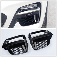 2PCS Front Fog Light Bumper Lamp Frame Grill Cover Grille Trim Lower Air Intake Vent Bezel Case For BMW 2018-2020 X3 X4