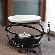 Yuanmy  Candle Lamp Wood with Iron Fragrance Aromatherapy Stove Essential Oil Burner Aroma Burner Simple Modern For Home Spa