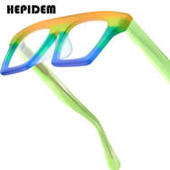 HEPIDEM Acetate Gọng kính Nam Giới 2025 Mới Quá Khổ gọng lớn Kính mắt dáng vuông thời trang nữ Top t