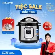 [TẶNG CHẢO] Nồi áp suất điện đa năng Kalite KL636 dung tích 6L bảng điều khiển lập trình sẵn có nắp 