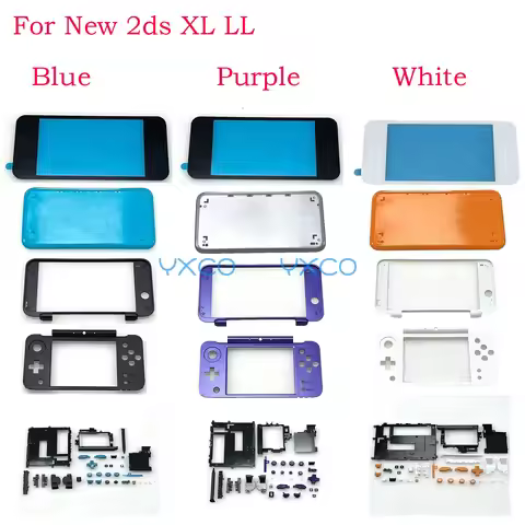 Black White Purple Replacement Full Housing Shell Cover Case For Nintend NEW 2DS XL LL ABXY L R ZL Z