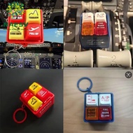 NAESV Pilot Keychain, Aircraft Route 737 Airbus EGPWS Warning Simulator, Collection Plastic Pendant 