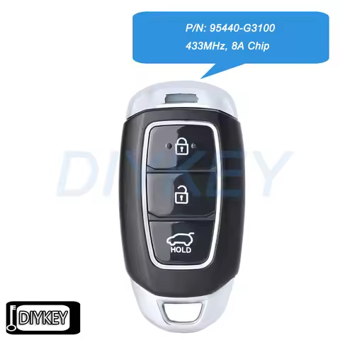 3 Buttons Smart Remote Car Key Fob 433MHz 8A Chip for Hyundai I30 2017 2018 2019 2020 P/N: 95440-G31