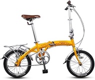 Fashionable Simplicity 16 Folding Bikes Adults Kids Mini Single Speed Foldable Bicycle Aluminum Alloy Lightweight Portable Folding City Bike Bicycle " (Color : Beige)