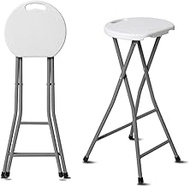 30 Inch Tall Folding Stool Chair | Heavy Duty Plastic Stool Chair | Portable Foldable Bar Height Sto