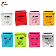 [chulisia] Werproof Outdoor Metal Post Box Letter Mailbox Wall Mounted - Door Mailbox Cover Vintage 