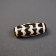 Tibetan Inlaid Craft Natural Old Agate Dzi Beads F5-0827
