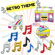 Retro 60's Theme Balloons Music Balloons