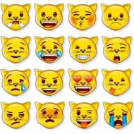 MORCART 16Pcs Fridge Magnets Emoji Refrigerator Magnets Smile Face Magnets for Locker Whiteboard Cut