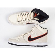 Pangda) NIKE SB DUNK HIGH PRO PRM Stitching Suede Sneakers DO9394-100m Men Women Shoes