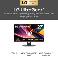 LG 27” UltraGear™ QHD IPS gaming monitor | 200Hz, 1ms, DisplayHDR™ 400