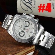 Men Watch Quartz Business Fashion Calendar Men's Watch Steel Strap TUD