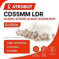 LDR Photoresistor CDS5MM 5mm 540-560nm -30 To +70 C GL5506/16/28/37/39/49