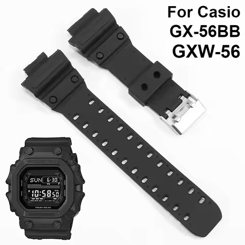 For Casio Gshock Bracelet Accessories Large Square Silicone Watch Strap Gx-56bb Gxw-56 Large G Rubbe