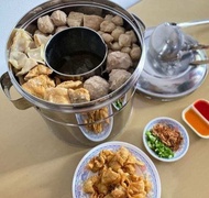 DANDANG BAKSO TUTUP KACA UKURAN 22 /BEST SELLER DANDANG BAKSO UK 22 LENGKAP/dandang bakso stainless/